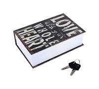 Dictionary Secret Book Boîte de rangement portable pour bijoux et passeport 18 x 11,5 x 5,5 cm pour la maison, le bureau (type amour)