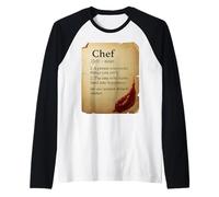 Dictionnaire Amusant de Chef avec Citation Amusante Manche Raglan