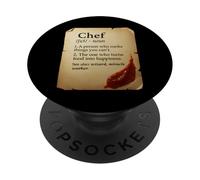 Dictionnaire Amusant de Chef avec Citation Amusante PopSockets PopGrip Adhésif