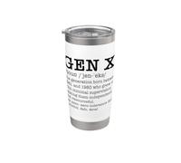 Dictionnaire amusant GEN X Generation Xer We Don't Care Meme Gobelet isotherme en acier inoxydable double paroi