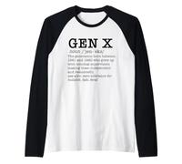 Dictionnaire Amusant GEN X Generation Xer We Don't Care Meme Manche Raglan