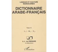 Dictionnaire arabe-français Tome 11 - Langue et culture marocaines - Alfred-Louis de Prémare - L'harmattan - broché - Livre