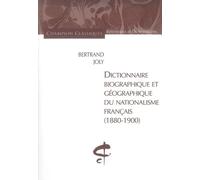 Dictionnaire biographique et géographique du natio - Bertrand Joly - Honore Champion Eds - broché - Dictionnaire et encyclopédie