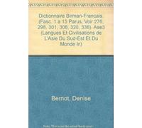 Dictionnaire Birman-francais. Fasc. 1 a 15 Parus, Voir 276, 298, 301, 308, 320, 336. Ase3