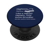 Dictionnaire Captain Drunker de Capitaine Régulier - Meme sur Le Dos PopSockets PopGrip Adhésif
