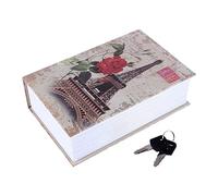 Dictionnaire coffre-fort avec ictionnaire de sécurité, mini faux livre d'argent cachette, type Eiffel