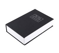 Dictionnaire Coffre-Fort Simulation Livre Conception Robuste Boîte de Serrure en Métal pour Bureau à Domicile Dortoir Stockage Noir Petite Taille Moyenne avec 2 Clés (Clé noire moyenne 24*15.5*5.5 cm)