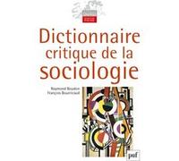 Dictionnaire Critique De La Sociologie