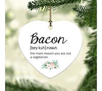 Dictionnaire De Définitions De Bacon Suspendu Noël Ornements Porcelaine Suspendre Décoration pour Magasins Intérieur Bureau 7.3Cm