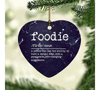 Dictionnaire De Définitions De « Foodie » Décorations Noël Pendentif Porcelaine Souvenirs Suspendu pour Bureau Fête Intérieur 7.3Cm