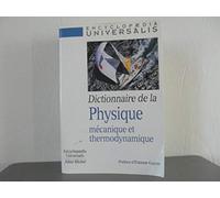 Dictionnaire De La Physique Mecanique Et Thermodynamique