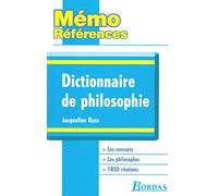 Dictionnaire de philosophie de Russ. Jacqueline (2005) Broché