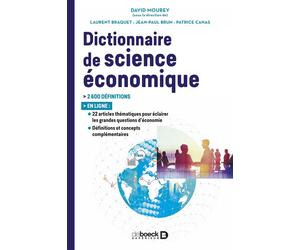 Dictionnaire de science économique - David Mourey - De Boeck Supérieur - broché - Dictionnaire et encyclopédie