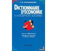 Dictionnaire d'économie et de sciences sociales