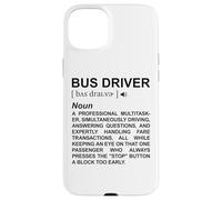 Dictionnaire des Chauffeurs de Bus Transport Scolaire Coque pour iPhone 15 Plus