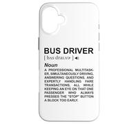 Dictionnaire des Chauffeurs de Bus Transport Scolaire Coque pour iPhone 16 Plus