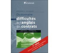 Dictionnaire des difficultes de l'anglais des contrats Anglais-Français avec index Français-Anglais - Frédéric Houbert - Dicoland Lmd - broché - Dictionnaire et encyclopédie