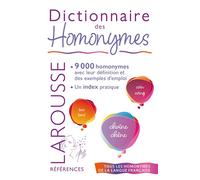 Dictionnaire des homonymes Nouvelle édition - Collectif - Larousse - broché - Dictionnaire et encyclopédie