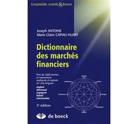 Dictionnaire des marchés financiers Anglais, allemand, espagnol, italien, néerlandais - Joseph Antoine - De Boeck Supérieur - broché - Dictionnaire et encyclopédie