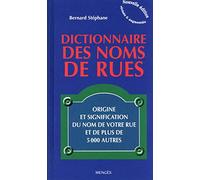 Dictionnaire des noms de rues