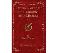 Dictionnaire Des Patois Romans de la Moselle, Vol. 1: A-E (Classic Reprint)