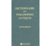 Dictionnaire des philosophes antiques - Supplément