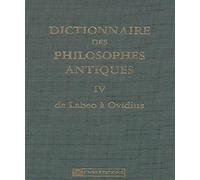 Dictionnaire des philosophes antiques - T 4 - Labeo à ovidius