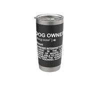Dictionnaire des propriétaires de chiens Gobelet isotherme en acier inoxydable double paroi