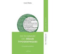 Dictionnaire des règles typographiques - Louis Guéry - Edisens - broché - Dictionnaire et encyclopédie