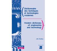 Dictionnaire des techniques et - Forbes - Technique Et Documentation - broché - Livre
