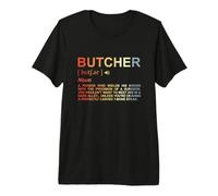 Dictionnaire du Boucher Personne de la Viande Carnivore T-Shirt Haut de Gamme