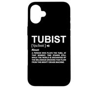 Dictionnaire du tubiste Passionné de Tuba Instrument à Vent Coque pour iPhone 16 Plus