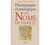 Dictionnaire étymologique des noms de famille