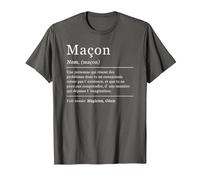 Dictionnaire Maçon Maçonnerie Définition T-Shirt, Homme, Asphalte, 5XL