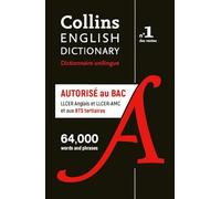 Dictionnaire unilingue anglais COLLINS Poche - AUTORISÉ AU BAC spécialités LLCER Anglais et LLCER-AMC et BTS tertiaires