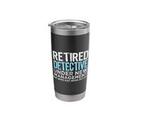 Dicton amusant pour détectives à la retraite Gobelet isotherme en acier inoxydable double paroi