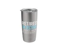 Dicton amusant pour détectives à la retraite Gobelet isotherme en acier inoxydable double paroi