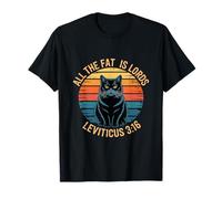 Dicton rétro drôle du Lévitique 3:16 Fat Cat T-Shirt