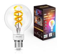 DiCUNO Ampoule Connectée E27 G80, 5W Équiv. 50W, RGBCW, 450lm, Lot de 1 | WiFi LED Intelligente multicouleur 2700K-6500K, Ampoule Edison vintage compatible avec Alexa et Google Home, Sans Hub Requis