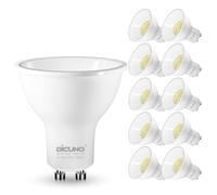 DiCUNO Ampoule LED GU10 4.5W, Efficacité Energétique Classe B, équivalent 60W, 710lm, Blanc froid 5000K, Spot LED GU10 non-dimmable, 110° Larges Faisceaux, 10 Pièces