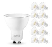 DiCUNO Ampoule LED GU10 4.5W, Efficacité Energétique Classe B, équivalent 60W, 710lm, Blanc neutre 4000K, Spot LED GU10 non-dimmable, 110° Larges Faisceaux, 10 Pièces