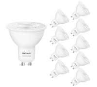 DiCUNO Ampoule LED GU10, 4,5W Équiv. 40W, 3000K, 380lm, Lot de 10 | Blanc chaud, Faisceau 38°, Sans scintillement, Non-dimmable, Ampoule Spot GU10 pour spot encastrable, plafonnier et vitrine