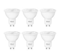 DiCUNO Ampoule LED GU10, 4,5W Équiv. 40W, 6000K, 380lm, Lot de 6 | Blanc froid, Faisceau 38°, Sans scintillement, Non-dimmable, Ampoule Spot GU10 pour spot encastrable, plafonnier et vitrine