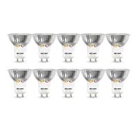 DiCUNO Ampoule LED GU10 4.5W, Équivalent 40W halogène, 460lm, 4000K Blanc neutre, Angle 120° faisceau large, Non dimmable, 230V, Culot GU10 ampoule à réflecteur, Lot de 10