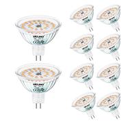DiCUNO Ampoule LED GU5.3 MR16 12V, 6W Équiv. 50W, 2700K, 530lm, Lot de 10