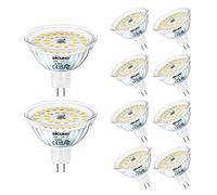 DiCUNO Ampoule LED GU5.3 MR16 12V, 6W Équiv. 50W, 6000K, 610lm, Lot de 10