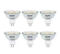 DiCUNO Ampoule LED GU5.3 MR16 Dimmable, 5W=50W, 6000K, 500lm, Lot de 6