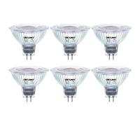 DiCUNO Ampoule LED GU5.3 MR16 Dimmable, 6W=60W, 4000K, 440lm, Lot de 6 | Blanc neutre, 12V Basse Tension, Verre, Faisceau 40°, Ampoule GU5.3 LED pour spot encastrable, plafonnier et vitrine