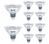 DiCUNO Ampoule LED GU5.3 MR16 Dimmable, 6W=60W, 6000K, 420lm, Lot de 10 | Blanc froid, 12V Basse Tension, Faisceau 40°, Ampoule GU5.3 LED pour spot encastrable, plafonnier et vitrine