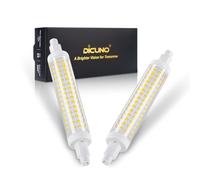 DiCUNO Ampoule LED R7s 118mm, Non-dimmable, Blanc neutre 4000K, 8.5W équivalent 75W lampes halogènes, 1000lm, Culot R7s LED lumière linéaire pour projecteur et applique, 2 Pièces